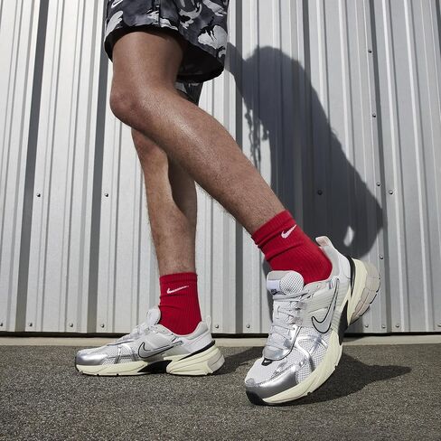 Nike V2K Run Shoes (HJ4497-100 ، Summit White/Pure Platinum/Light Iron Ore) Size 10.5 in Saudi Arabia