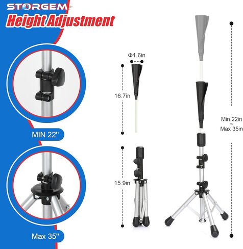 Storgem Baseball و Softball Tee ، Tee Batting ، Tees للبيسبول للضرب ، حامل التدريب على الكرة ، تعديل الارتفاع السهل in Kuwait