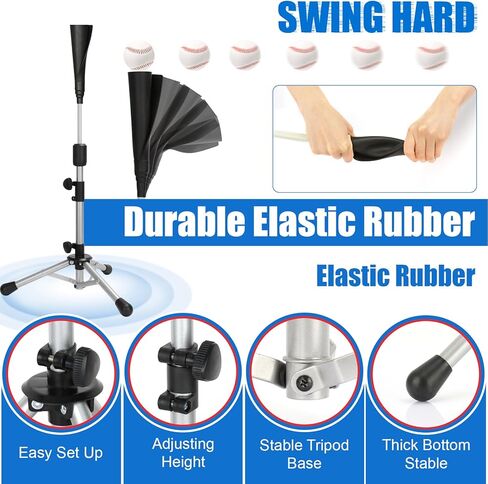 Storgem Baseball و Softball Tee ، Tee Batting ، Tees للبيسبول للضرب ، حامل التدريب على الكرة ، تعديل الارتفاع السهل in Kuwait