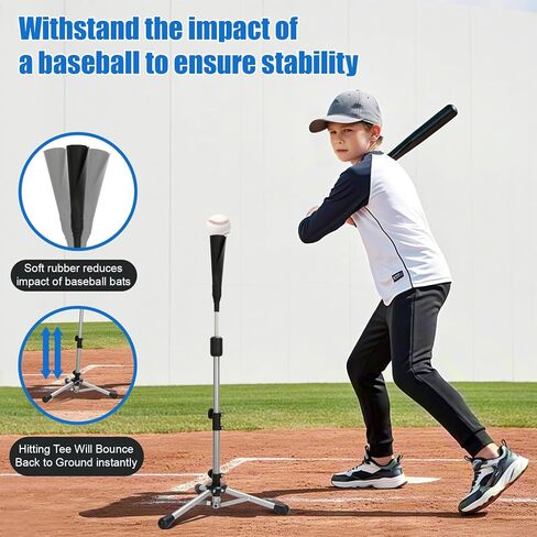 Storgem Baseball و Softball Tee ، Tee Batting ، Tees للبيسبول للضرب ، حامل التدريب على الكرة ، تعديل الارتفاع السهل in Kuwait