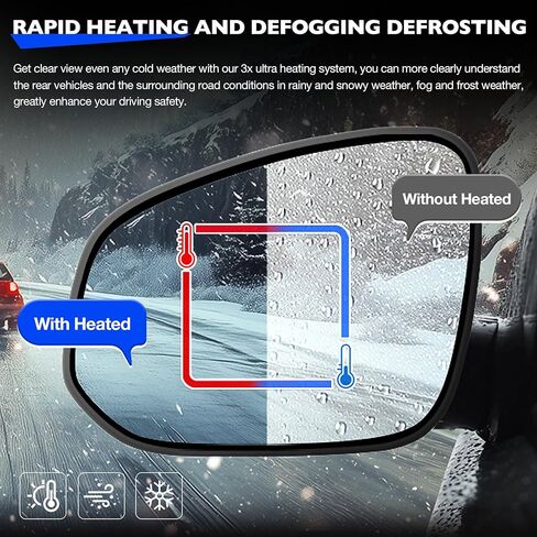 BSD زجاج مرآة مسخن ، متوافق مع 13-25 تويوتا RAV4 Tacoma 4runner Mirror ، استبدل 879610R280 8796142E20 879610R100 8796142D30 8796135B90 87904021 اليسر in Saudi Arabia