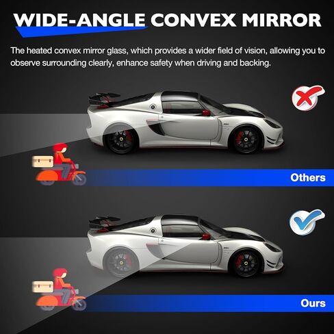 BSD زجاج مرآة مسخن ، متوافق مع 13-25 تويوتا RAV4 Tacoma 4runner Mirror ، استبدل 879610R280 8796142E20 879610R100 8796142D30 8796135B90 87904021 اليسر in Saudi Arabia