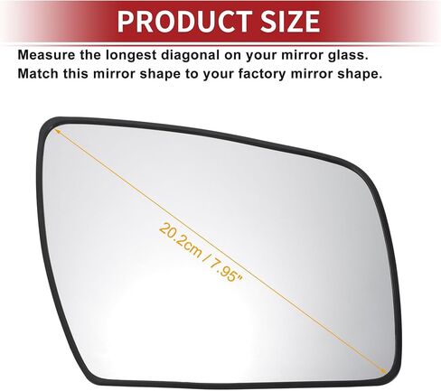 ACROPIX CAR REARVIND RISED RASEDER Side Mirror Glass for Kia Soul 2009-2013 مع لوحة دعم - حزمة 1 in Saudi Arabia