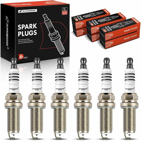 A-Premium Double Iridium Spark Plugs Compatible with Hyundai Genesis 2009 2010 2011, 3.8L, Pack of 6 in Saudi Arabia