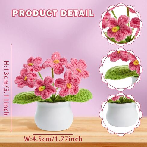 Zhiyuxi Crochet Flowers Flowers Higds Tradient Blue Frise Me Not Flower Gift for Birthday of Teacher Day Day Taversary Flower Theknited Flower in Kuwait
