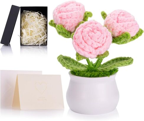 Zhiyuxi Crochet Flowers Flowers Higds Tradient Blue Frise Me Not Flower Gift for Birthday of Teacher Day Day Taversary Flower Theknited Flower in Kuwait