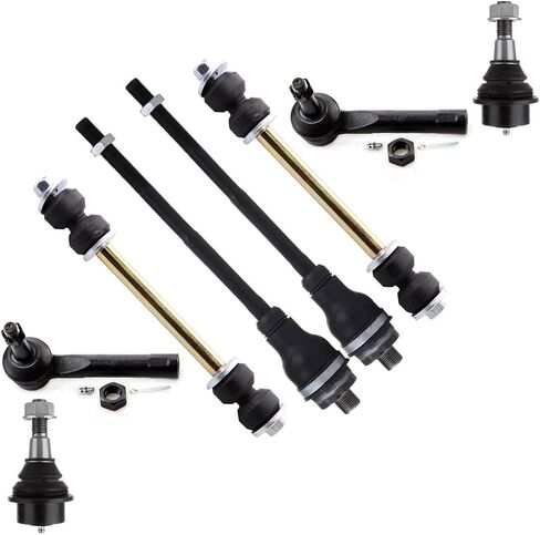 Scitoo 8pcs التعليق الأمامي مجموعة inn inn enn end end end end fit to chevy silverado 1500 Tahoe Suburban 1500 Avalanche 1500 for GMC Sierra 1500 Yukon 1500 for Cadillac Escalade Bar Bar Join in Saudi Arabia