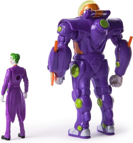 DC Comics ، Force Force Metal Force Batman Figure ، 6 بوصة مع شخصية مصغرة بحجم 4 بوصات ، بدلة مدمجة وذلة دروع ، ألعاب Super Hero Kids للبنين والبنات 4 وما فوق in Kuwait