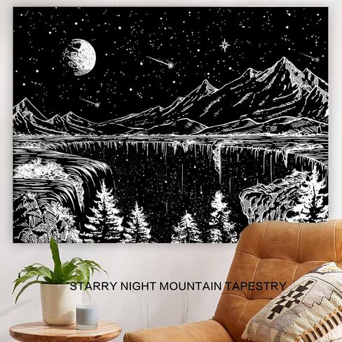 Tinunata Blacklight Tree of Life Tapestry UV Tapestry Waterfall Tapester in Kuwait