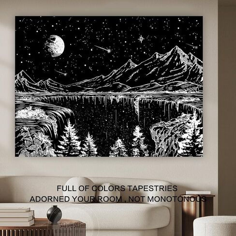 Tinunata Blacklight Tree of Life Tapestry UV Tapestry Waterfall Tapester in Kuwait