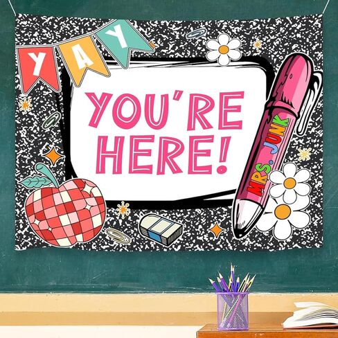 تكوين Notebook Classroom Tapestry ، مرحبًا بك في تكوين دفتر دفتر لافتة الفصول الدراسية للزخارف ، فئة الترسيخ الفنية للمعلمين الفنيين في المدرسة الثانوية التعليم in Kuwait