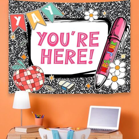تكوين Notebook Classroom Tapestry ، مرحبًا بك في تكوين دفتر دفتر لافتة الفصول الدراسية للزخارف ، فئة الترسيخ الفنية للمعلمين الفنيين في المدرسة الثانوية التعليم in Kuwait