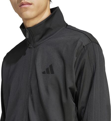 adidas Men's Tall Size 3-Stripes Tricot Track Top, White in Saudi Arabia