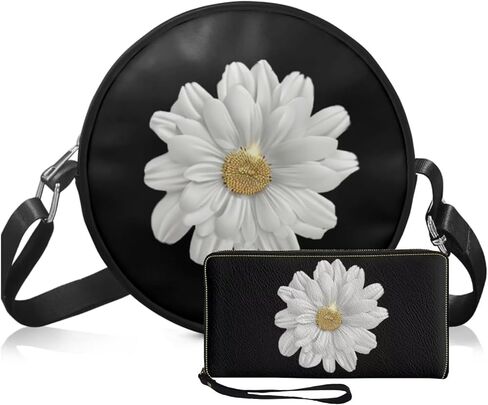 محفظة الدائرة للنساء الفتيات ، حقيبة Crossbody Round Round مع محفظة PU للعمل الحزبي in Kuwait