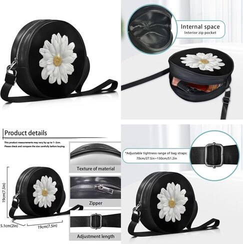 محفظة الدائرة للنساء الفتيات ، حقيبة Crossbody Round Round مع محفظة PU للعمل الحزبي in Kuwait