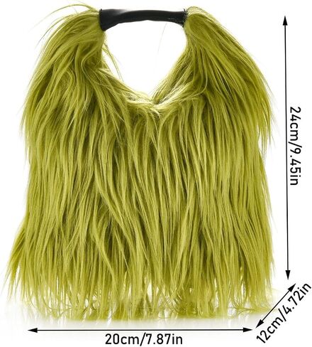 Women Cute Plush Furry Hobo Bag Faux Fur Super Soft Fluffy Clutch Tote Bag Crossbody Shoulder Handbag For Daily Travel in Saudi Arabia