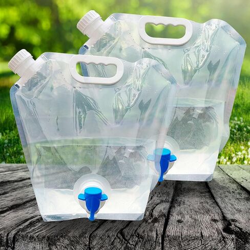 2/10 حزمة 2.6 جالون حقيبة حاويات مياه قابلة للطي قابلة للطي ، BPA خالية من الأطعمة الغذائية بريق تخزين البلاستيك واضحة ، زجاجة مياه قابلة للطي غير قابلة للتجربة للتخييم ، المشي لمسافات طويلة ، الظهر ، الطوارئ in Kuwait
