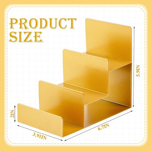Blulu 2 Pcs 3 Tiers Gold Metal Wallet Rack Handbag Display Stand Wallet Clutch Holder Purse Stand Display Retail Store Supplies in Saudi Arabia