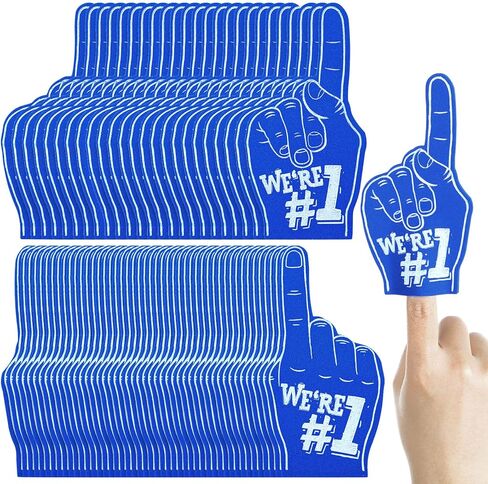 48 Pieces Mini Foam Fingers 5.6 Inch Foam Hand Cheerleading Foam Fingers for Sports Cheer School Spirit Craft Foam Fingers for Sports Events Games Party Supplies (Red, We're #1) in Saudi Arabia