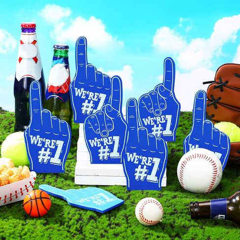 48 Pieces Mini Foam Fingers 5.6 Inch Foam Hand Cheerleading Foam Fingers for Sports Cheer School Spirit Craft Foam Fingers for Sports Events Games Party Supplies (Red, We're #1) in Saudi Arabia