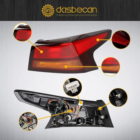 Dasbecan Tail Light Assembly Compatible with 2019-2023 Nissan Altima Rear lamp Right Passenger Side 265506CA1A NI2805118 in Saudi Arabia