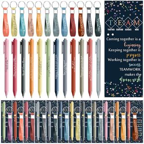 24 Set Team Appreciation Gifts Bulk Inspirational Silicone Keychains Pens Bookmarks with Opp Bags Christmas Thank You Gifts for Employee Coworker Staff Teamwork Gifts Office Party Favors in Saudi Arabia