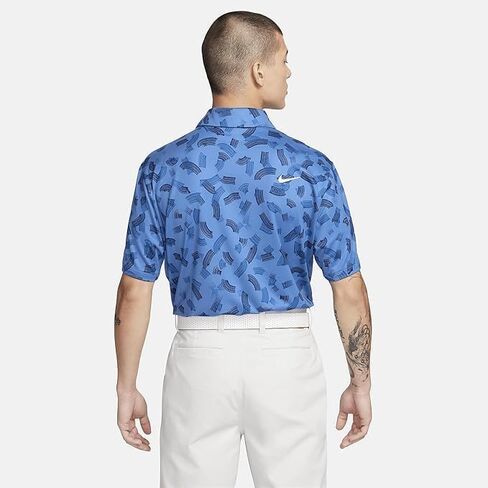 Nike Men's Dri-Fit Tour Micro Print Golf Polo ، Star Blue/White ، XL in Kuwait