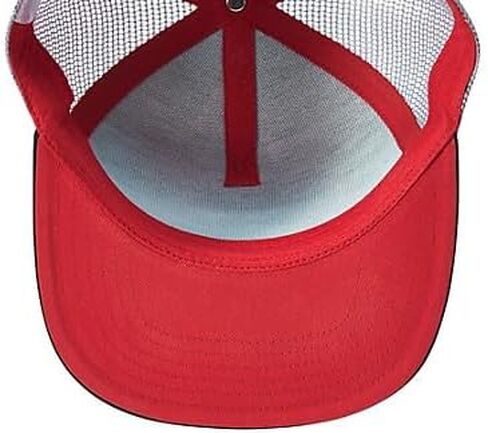 Toyota GR Racing Trucker Hat, 7-Panel Snapback Cap, Black/Gray/Red, Mesh Back, (GR122800) in Saudi Arabia