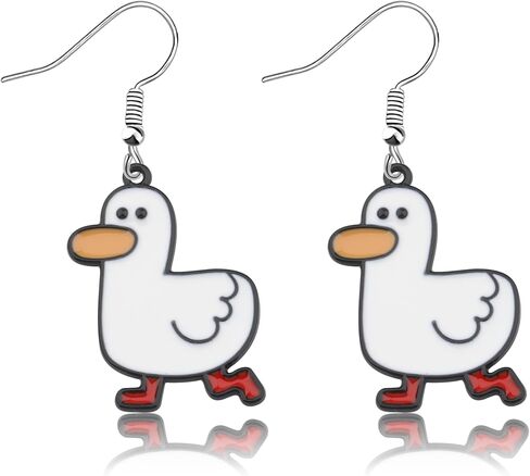 MAOFAED Goose Earring, Goose Lover Gift, Funny Goose Earring for Women, Valentine's Day Gift for Her (goose earring) in Saudi Arabia