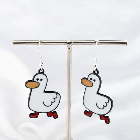 MAOFAED Goose Earring, Goose Lover Gift, Funny Goose Earring for Women, Valentine's Day Gift for Her (goose earring) in Saudi Arabia
