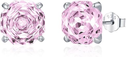 S925 Sterling Silver Rose Cut CZ Stud Earrings for Women – Dainty & Romantic Minimalist Jewelry in Saudi Arabia