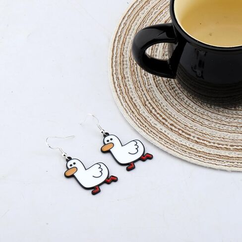 MAOFAED Goose Earring, Goose Lover Gift, Funny Goose Earring for Women, Valentine's Day Gift for Her (goose earring) in Saudi Arabia