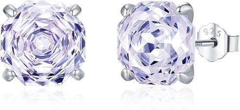 S925 Sterling Silver Rose Cut CZ Stud Earrings for Women – Dainty & Romantic Minimalist Jewelry in Saudi Arabia