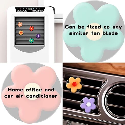 Frienda 8 Pieces Daisy Flower Air Freshener Cute Flower Car Clips Air Vent Clip Car Accessories Interior Decor for Women Girls Charm Colorful Air Vent Decorations(Vibrant Colors) in Saudi Arabia