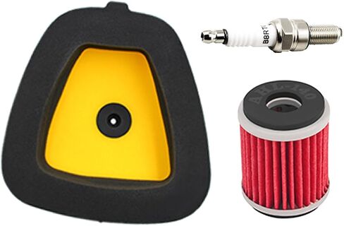 AHL Air Filter 1SL-14451-00 & Oil filter & Spark plug Compatible with Yamaha WR250F 2015-2019/WR450F 2016-2018/YZ250F 2014-2018/YZ250FX 2015-2019/YZ450F 2014-2017/YZ450FX 2016-2018 in Saudi Arabia