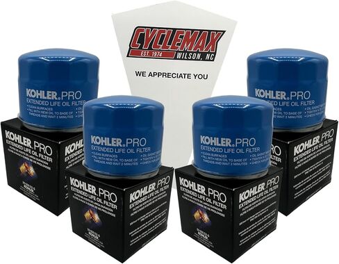 Four Pack compatible with Kohler Extended Life 300 Hour Oil Filter 25 050 53-S-4PACK Contains Four Extended Life 300 Hour Oil Filter and a Funnel in Saudi Arabia
