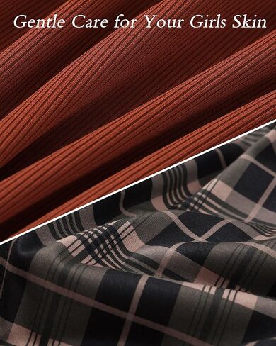 Hotfiary Girls 2 قطعة ملابس نفخة قمم قمم متماسكة مضلعة وملابس ملابس عريضة الساق in Kuwait