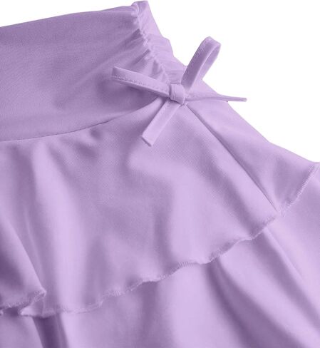 Girls Summer Tennis Tiered Skirts Athletic High Waisted Ruffle Mini Skirts with Shorts in Kuwait