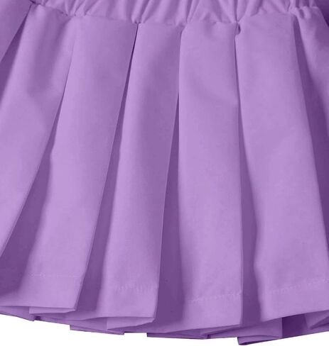 Girls Summer Tennis Tiered Skirts Athletic High Waisted Ruffle Mini Skirts with Shorts in Kuwait