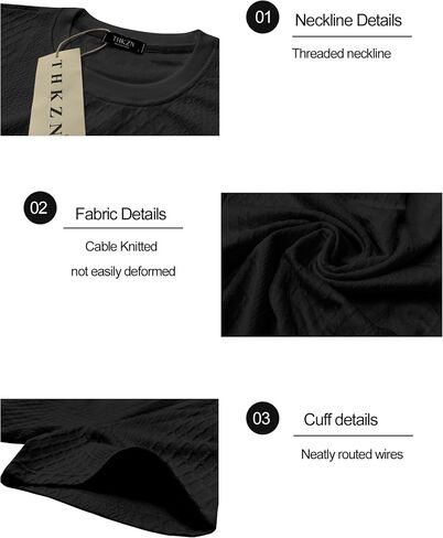 Mens Knit Short Sleeve T Shirts Casual Crewneck Solid Color Shirt Summer Cable Knitted Stretch Pullover Tees in Saudi Arabia