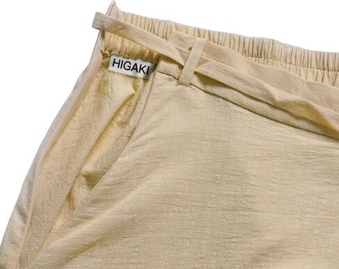 تنورة من الكتان النسائي تنورة مرنة الخصر A-Line Maxi مع جيوب in Kuwait