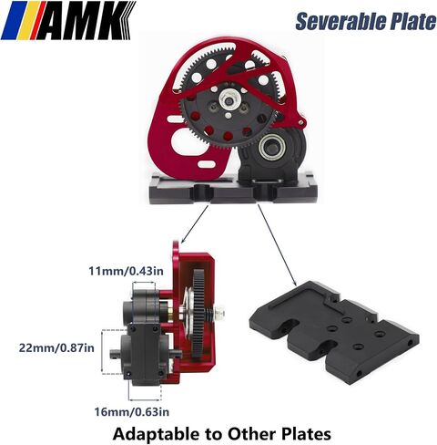 AMK Aluminium 1/10 Scale Transmission SCX10 II علبة التروس مع لوحة التزلج ل RC Crawler AX10 SMT10 VANQUISH VS4-10 SCX10 ترقيات (أرجوانية) in Kuwait