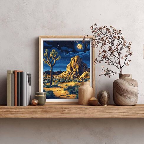 Arches National Park Paint by Number, Delicate Arch Paint by Numbers Kit for Adults, Utah Landscap Acrylic DIY Oil Painting on Canvas for Gift, Home Wall Decor(16x20inch, No Frame) in Kuwait