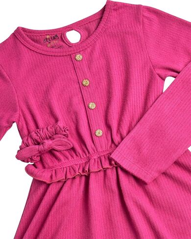 dELiA*s Girls Dress - Cute Long Sleeve Easter Dress for Girls with Matching Scrunchie for Church or Casual Wear (Sizes 7-16) in Kuwait