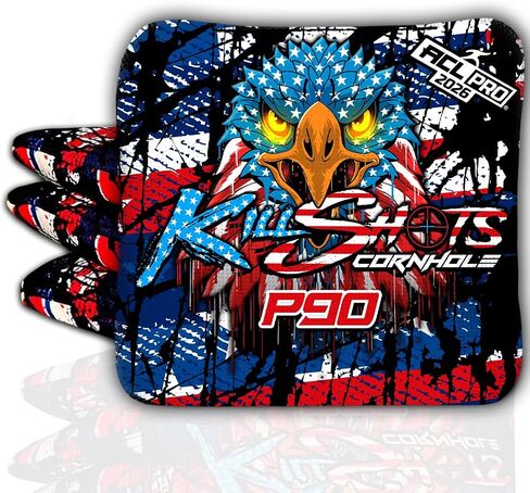Killshots Cornhole | P90 Series | Limited Edition | ACL Pro Certified Cornhole Bags | Premium Quality | Dual-Speed | Durable & Weather Resistant | Set of 4 Bags in Saudi Arabia
