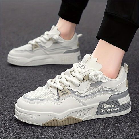Men's Fashion Sneakers Casual Sports Shoes, All-Season Low Top Lace-Up for Daily Wear in Kuwait
