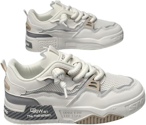 Men's Fashion Sneakers Casual Sports Shoes, All-Season Low Top Lace-Up for Daily Wear in Kuwait