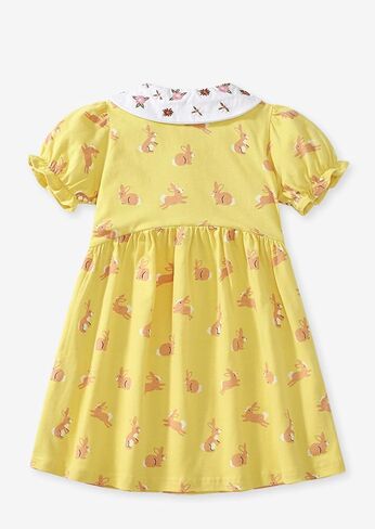 Toddler Girls' Cotton Casual Summer Dress Short Sleeve Summer Dress in Kuwait