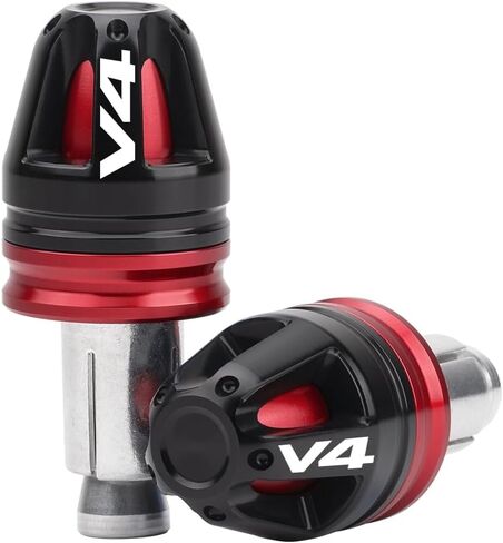 قبعات نهاية مقود الدراجات النارية لـ Multistrada V4/V4S/V4 Rally Divel V4 Streetfighter V4S/V4 Panigale V4/V4S/V4R Superleggera V4 7/8 "أشرطة 17 مم قطرها (أحمر) in Kuwait
