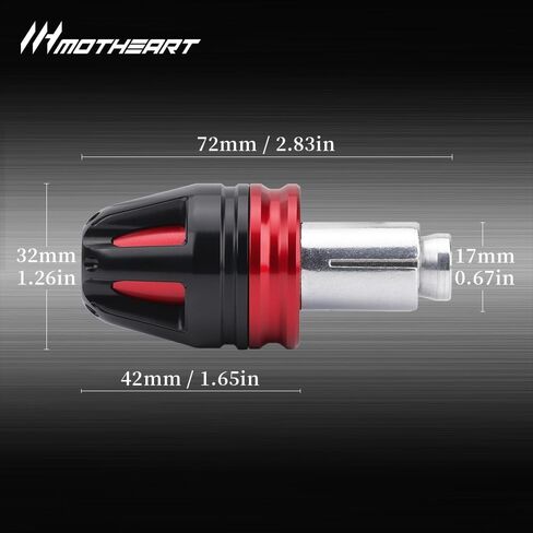 قبعات نهاية مقود الدراجات النارية لـ Multistrada V4/V4S/V4 Rally Divel V4 Streetfighter V4S/V4 Panigale V4/V4S/V4R Superleggera V4 7/8 "أشرطة 17 مم قطرها (أحمر) in Kuwait